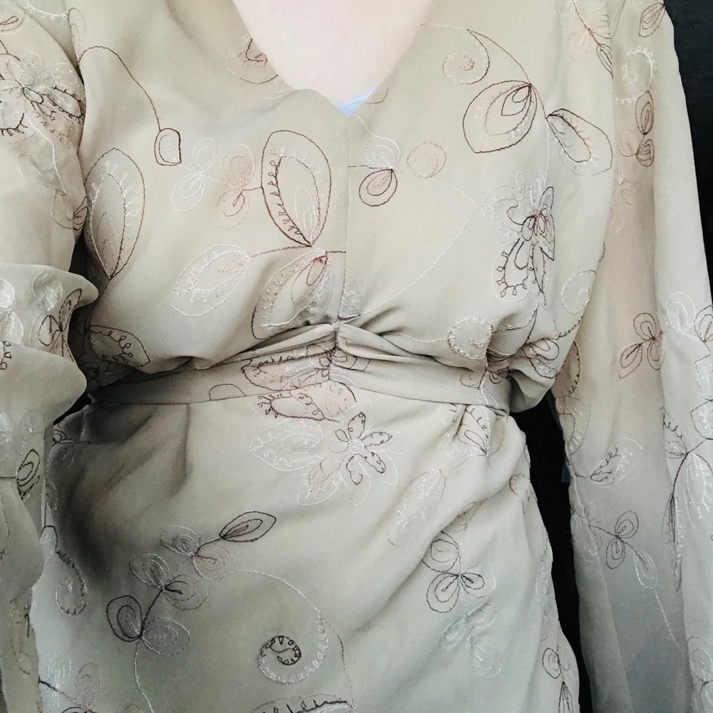 🪴Pennington’s Chiffon Blouse with belt